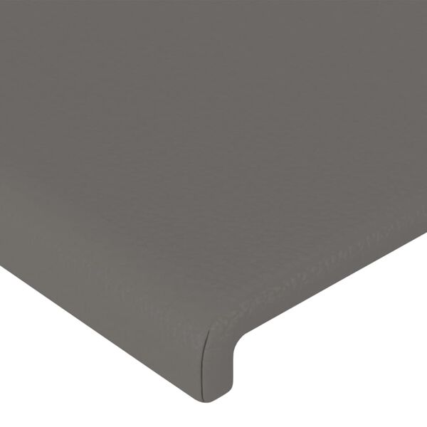 vidaXL Κεφαλάρια Κρεβατιού 2 τεμ. Γκρι 90x5x78/88 εκ. Συνθετικό Δέρμα
