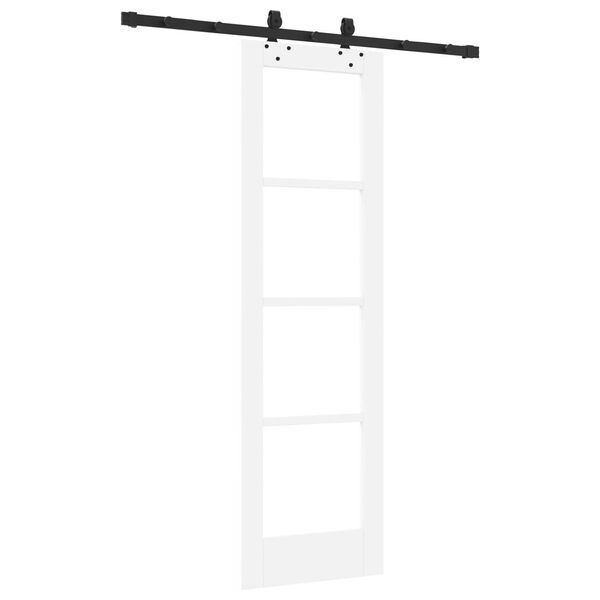 vidaXL Συρόμενη Πόρτα Λευκό 61 x 198.5 εκ. Ξύλο και μέταλλο