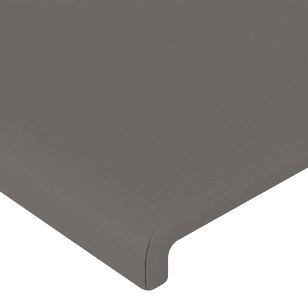 vidaXL Κεφαλάρια Κρεβατιού 2 τεμ. Γκρι80 x 5 x 78/88εκ.Συνθετικό Δέρμα