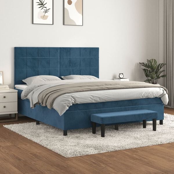 vidaXL &Kappa;&rho;&epsilon;&beta;ά&tau;&iota; Boxspring &mu;&epsilon; &Sigma;&tau;&rho;ώ&mu;&alpha; &Sigma;&kappa;&omicron;ύ&rho;&omicron; &Mu;&pi;&lambda;&epsilon; 160x200 &epsilon;&kappa;. &Beta;&epsilon;&lambda;&omicron;ύ&delta;&iota;&nu;&omicron;