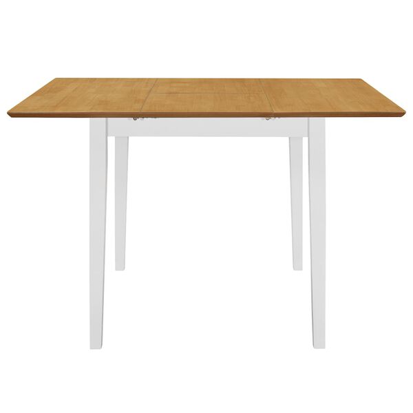vidaXL Τραπεζαρία Επεκτεινόμενη Λευκή (80-120) x 80 x 74 εκ. από MDF