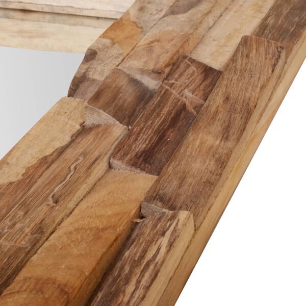 vidaXL Καθρέφτης Διακοσμητικός Ορθογώνιος 90 x 60 εκ. από Ξύλο Teak