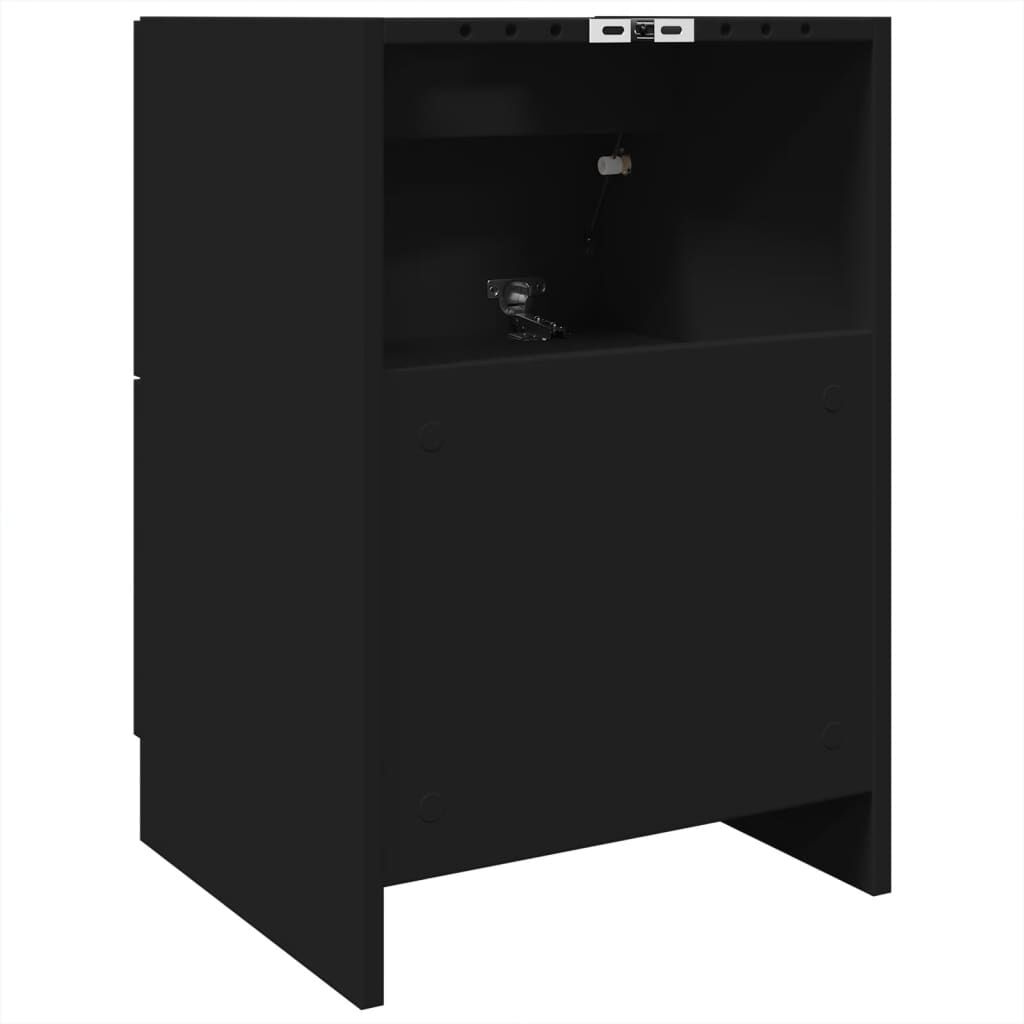 vidaXL Ντουλάπι Νιπτήρα Μαύρο 40x37x59 εκ. Επεξεργασμένο Ξύλο