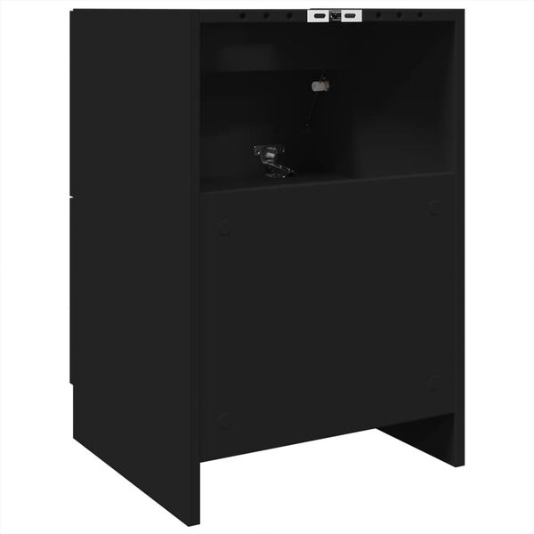 vidaXL Ντουλάπι Νιπτήρα Μαύρο 40x37x59 εκ. Επεξεργασμένο Ξύλο