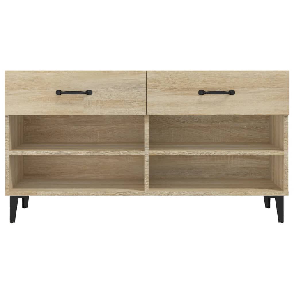 vidaXL Παπουτσοθήκη Sonoma Δρυς 102x35x55 εκ. από Επεξεργασμένο Ξύλο