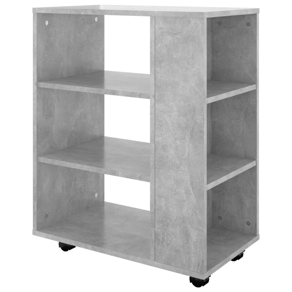 vidaXL Ντουλάπι Τροχήλατο Γκρι Σκυρ. 60 x 35 x 75 εκ. από Επεξ. Ξύλο
