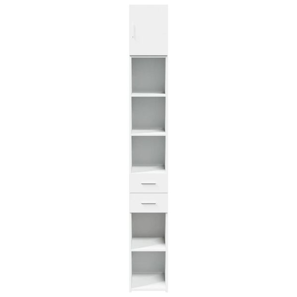 vidaXL Ντουλάπι Αποθήκευσης Στενό Λευκό 30x42,5x225 εκ. Επεξεργ. Ξύλο