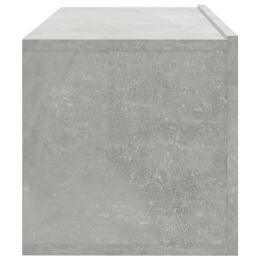 vidaXL Έπιπλα Τηλεόρασης Τοίχου 4 τεμ. Γκρι 100x30x30εκ. Επεξεργ. Ξύλο