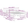 vidaXL Σκελετός Κρεβατιού Καφέ 160 x 200 cm Μασίφ ξύλο πεύκου