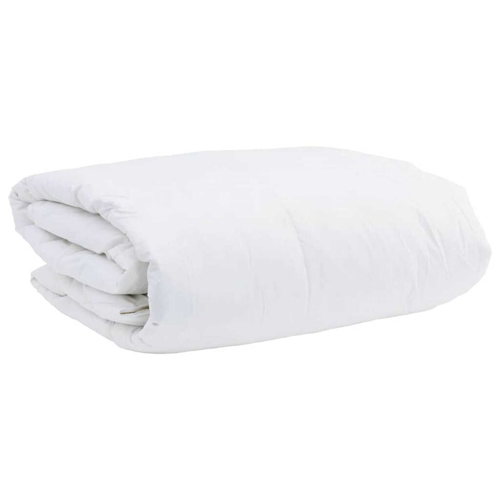 vidaXL Σετ Κουβέρτας με μαξιλάρι 2 pcs Λευκό 140 x 220 cm Πούπουλο