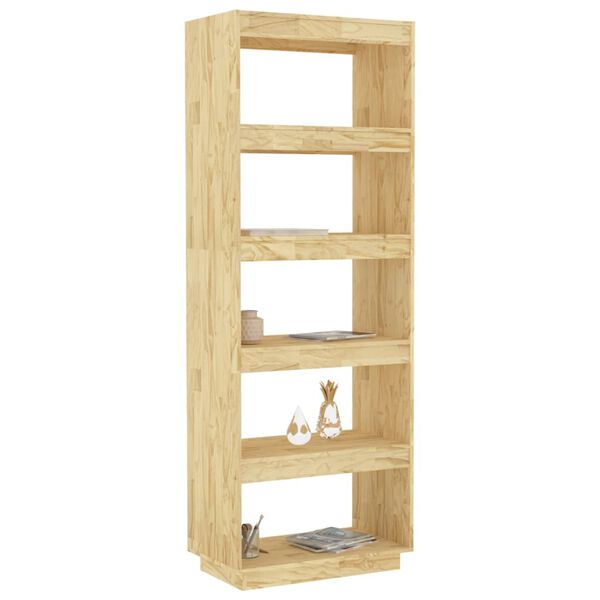 vidaXL Βιβλιοθήκη/Διαχωριστικό Χώρου 60x35x167 εκ. Μασίφ Ξύλο Πεύκου