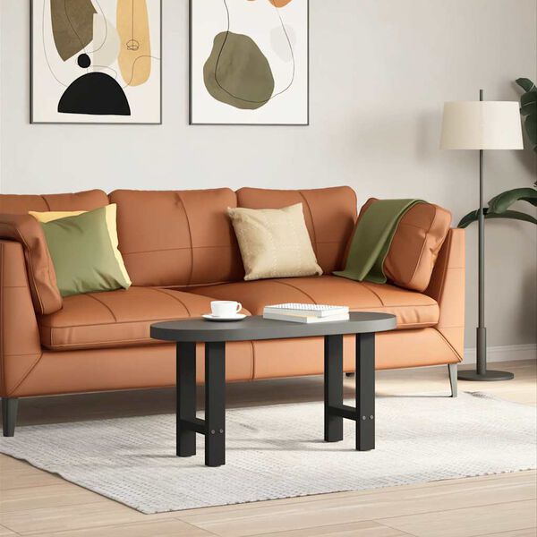 vidaXL Πόδια Τραπεζιού Σαλονιού 2 τεμ. Μαύρα 28x(42-43) εκ. Ατσάλι