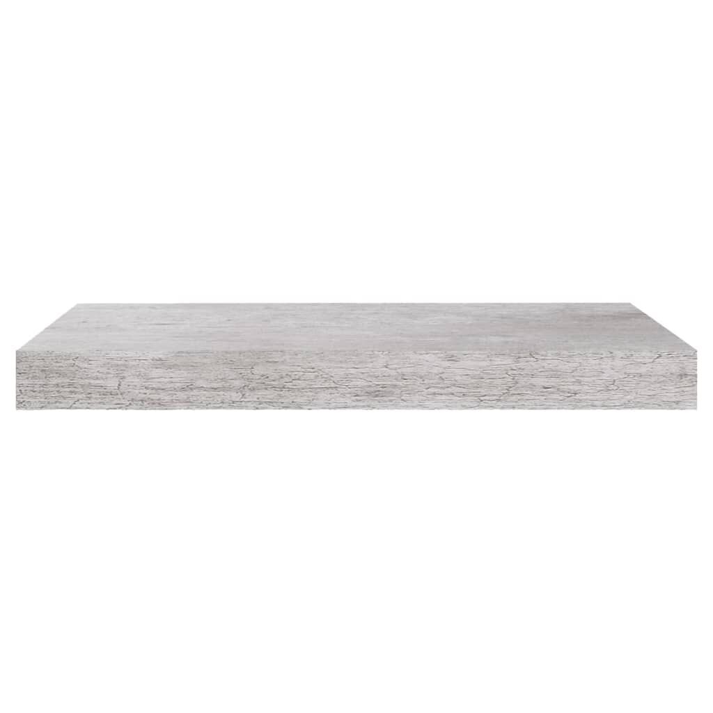 vidaXL Ράφια Τοίχου 2 τεμ. Γκρι Σκυροδέματος 50x23x3,8 εκ. MDF