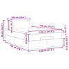 vidaXL Οθωμανικό κρεβάτι με στρώμα Μαύρο 120x190 cm Velvet