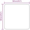 vidaXL Χαλί Shaggy με Ψηλό Πέλος NAVARRA Κρέμα 120x120 εκ. πολυεστέρας