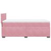 vidaXL Κρεβάτι Boxspring με Στρώμα Ροζ 100x200 εκ. Βελούδινο