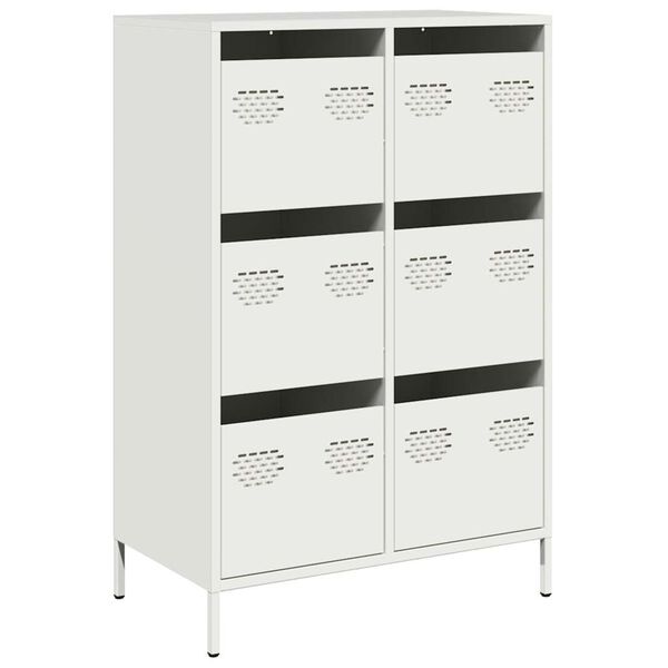 vidaXL Ντουλάπι Λευκό 68x39x101,5 εκ. από Χάλυβα