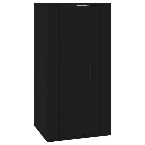 vidaXL Έπιπλο Τηλεόρασης Επιτοίχιο Μαύρο 40x34,5x80 εκ.