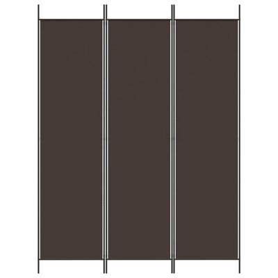 vidaXL Διαχωριστικό Δωματίου με 3 Πάνελ Καφέ 150x200 εκ. από Ύφασμα