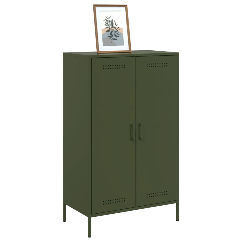 vidaXL Ντουλάπι Πράσινο Λαδί 68x39x113 εκ. από Ατσάλι