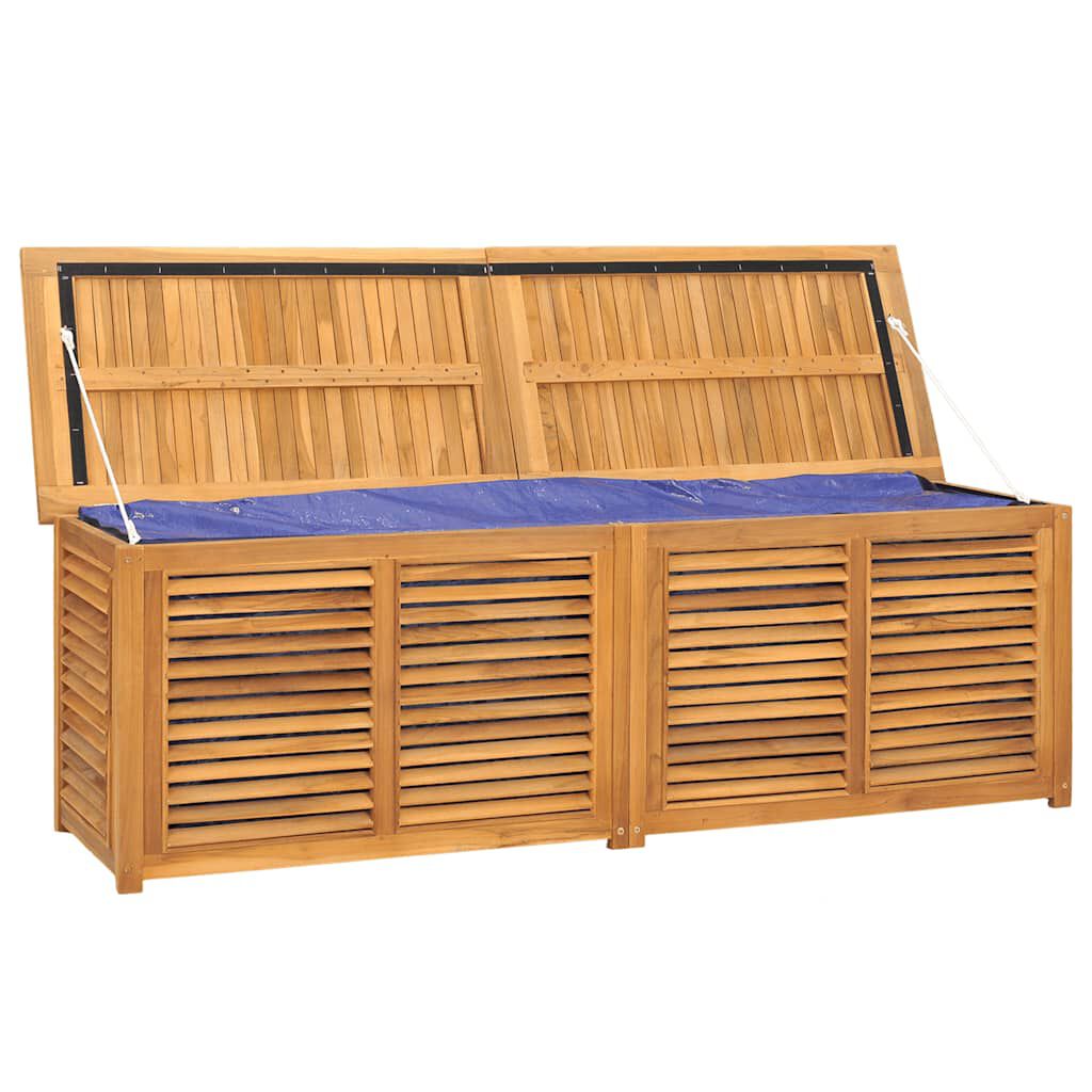 vidaXL Μπαούλο Αποθήκευσης Κήπου με Τσάντα 175x50x55εκ Μασίφ Ξύλο Teak