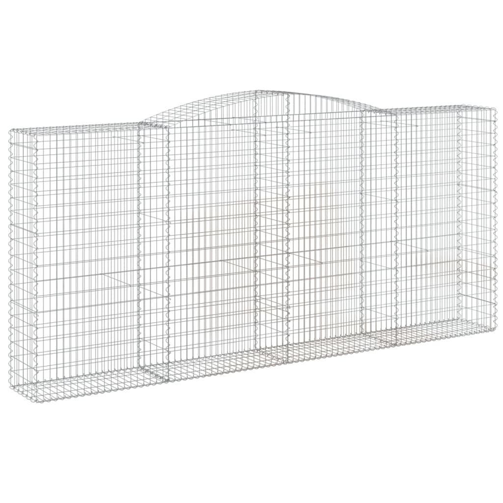 vidaXL Συρματοκιβώτια Τοξωτά 15 τεμ. 400x50x180/200 εκ. Γαλβαν. Σίδερο