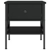 vidaXL Κομοδίνο Μαύρο 40 x 42 x 45 εκ. από Επεξεργασμένο Ξύλο