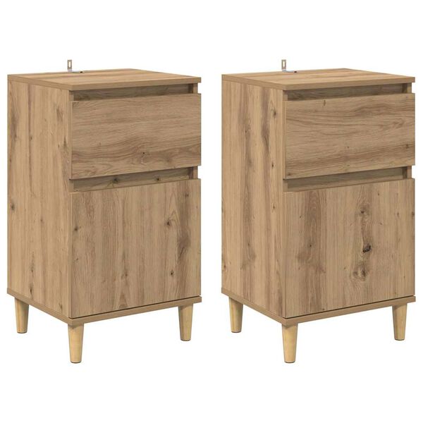 vidaXL &Kappa;&omicron;&mu;&omicron;&delta;ί&nu;&omicron; 2 pcs Artisan Oak 40 x 35 x 70 &epsilon;&kappa;. &Epsilon;&pi;&epsilon;&xi;&epsilon;&rho;&gamma;&alpha;&sigma;&mu;έ&nu;&omicron; &xi;ύ&lambda;&omicron;