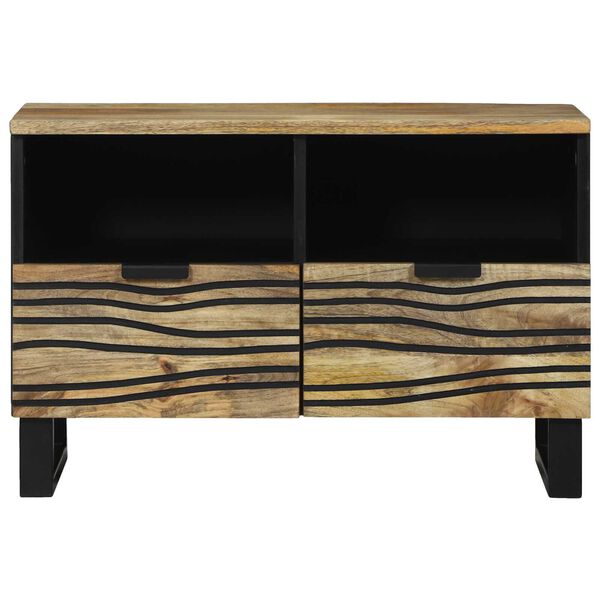 vidaXL Ντουλάπι TV με συρτάρι Καφέ 70 x 33 x 46 εκ Μασίφ ξύλο μάνγκο