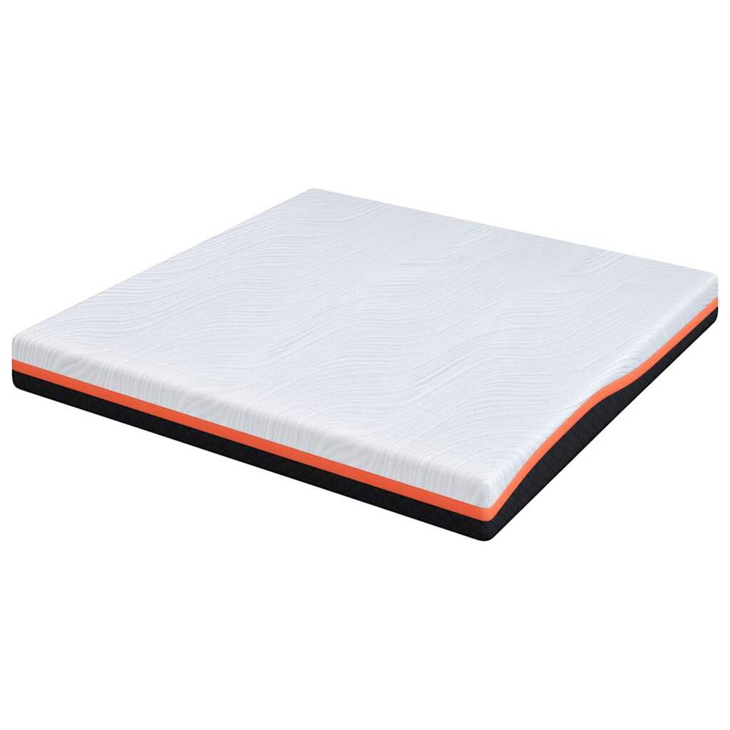 vidaXL Στρώμα Λευκό, Γκρι 200 x 200 cm Pěna
