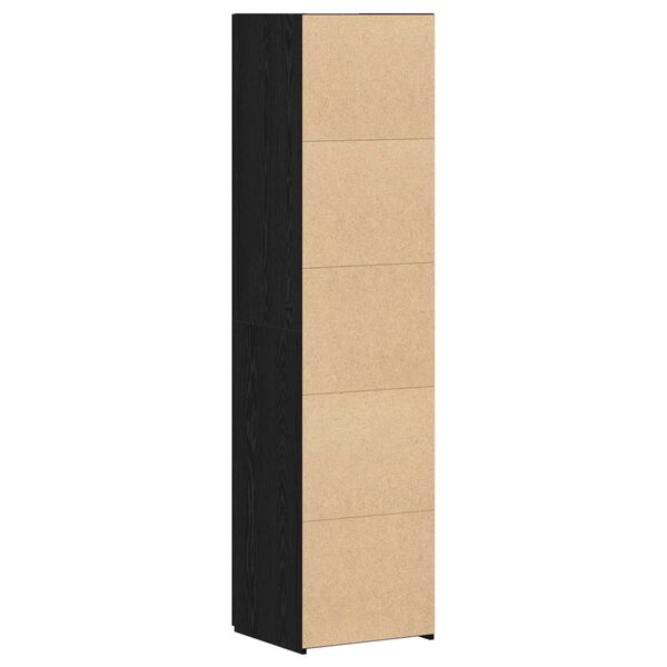 vidaXL Υψηλό Ντουλάπι Μαύρης Βελανιδιάς 45x42.5x185 εκ Επεξεργασμένο Ξύλο