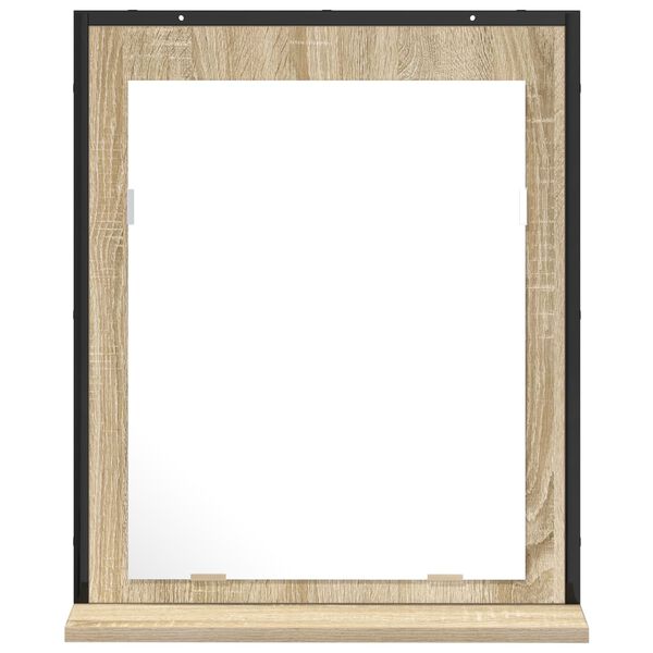 Καθρέφτης μπάνιου vidaXL με ράφι Sonoma Oak 50x12x60 εκ. Επεξεργασμένο ξύλο