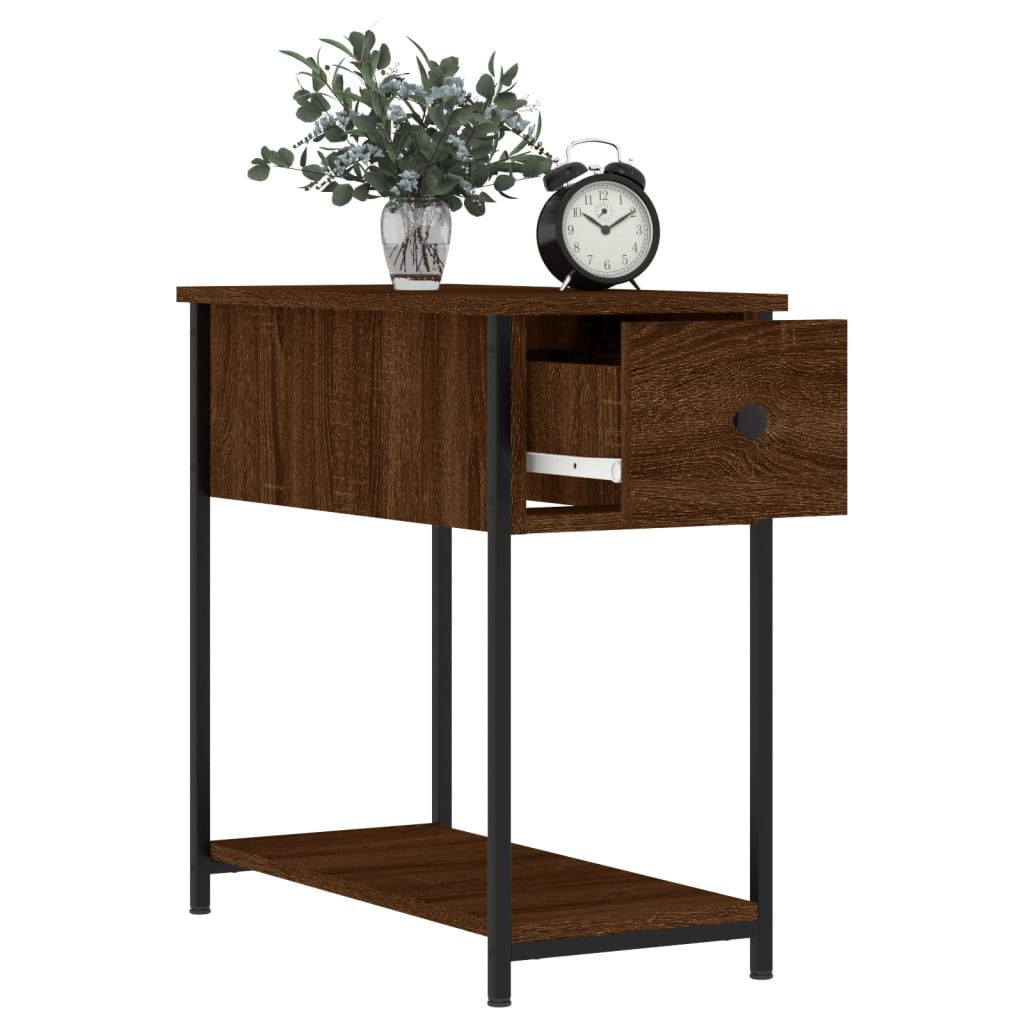 vidaXL Κομοδίνα 2 τεμ. Καφέ Δρυς 30 x 60 x 60 εκ. από Επεξεργ. Ξύλο