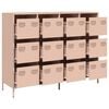 vidaXL Ντουλάπι Ροζ 135x39x103,5 εκ. από Χάλυβα Ψυχρής Έλασης