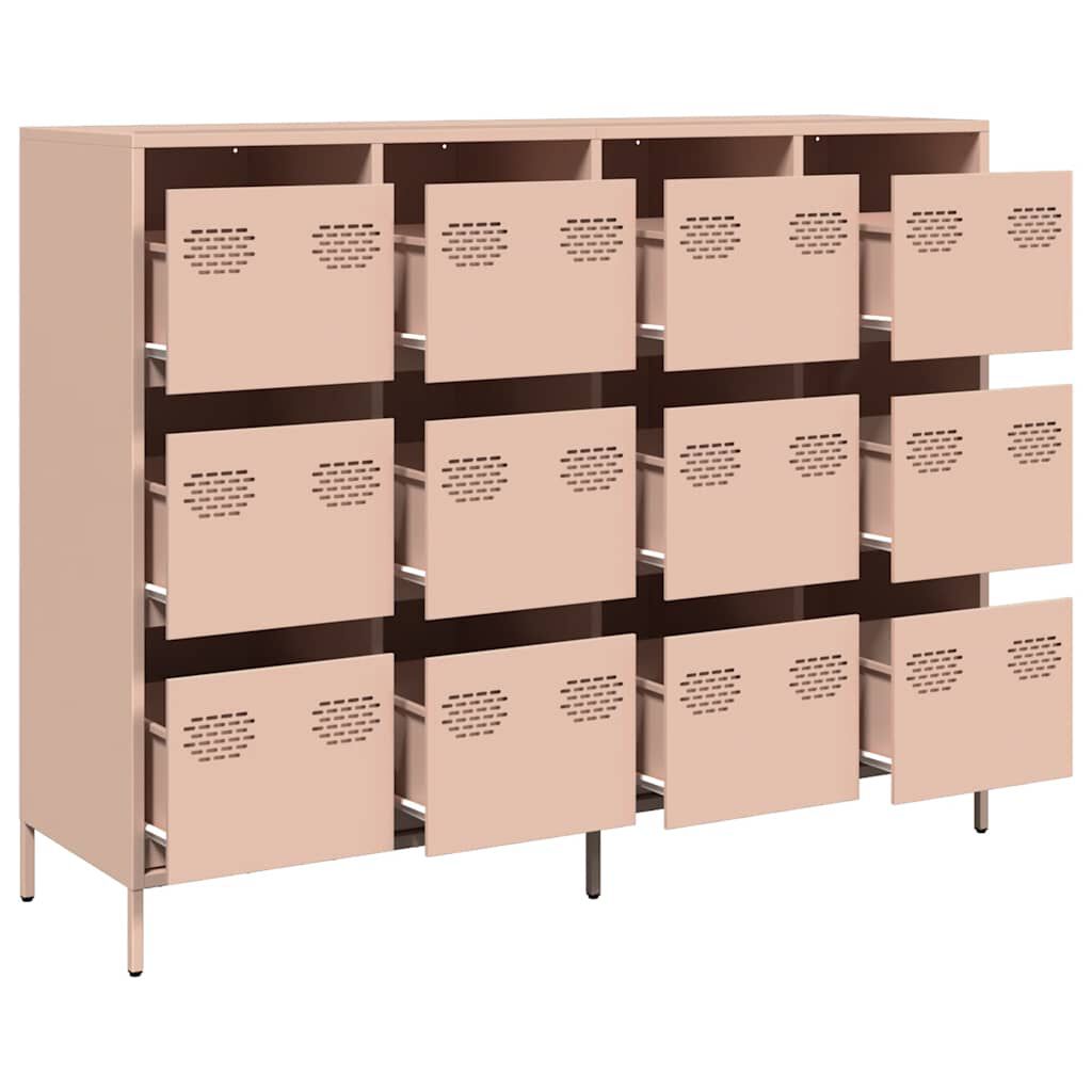 vidaXL Ντουλάπι Ροζ 135x39x103,5 εκ. από Χάλυβα Ψυχρής Έλασης