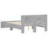 vidaXL Πλαίσιο Κρεβατιού με Κεφαλάρι Γκρι Σκυροδεμ. 135x190 εκ