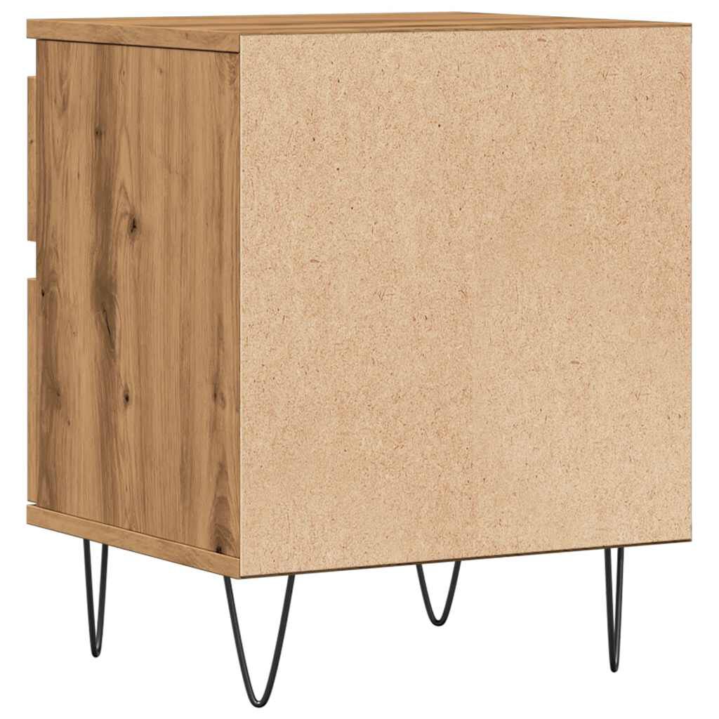 vidaXL Κομοδίνο τεχνίτης Δρυς 40x35x50 εκ. από Επεξεργασμένο Ξύλο