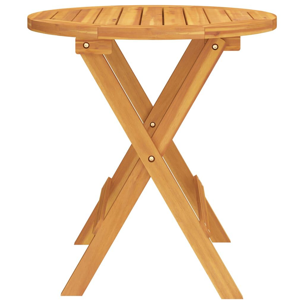 vidaXL Τραπέζι Bistro Ø46 x 47 εκ. από Μασίφ Ξύλο Ακακίας