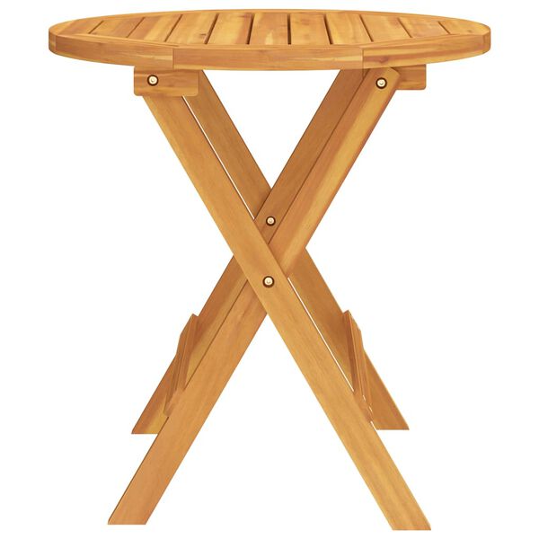 vidaXL Τραπέζι Bistro Ø46 x 47 εκ. από Μασίφ Ξύλο Ακακίας