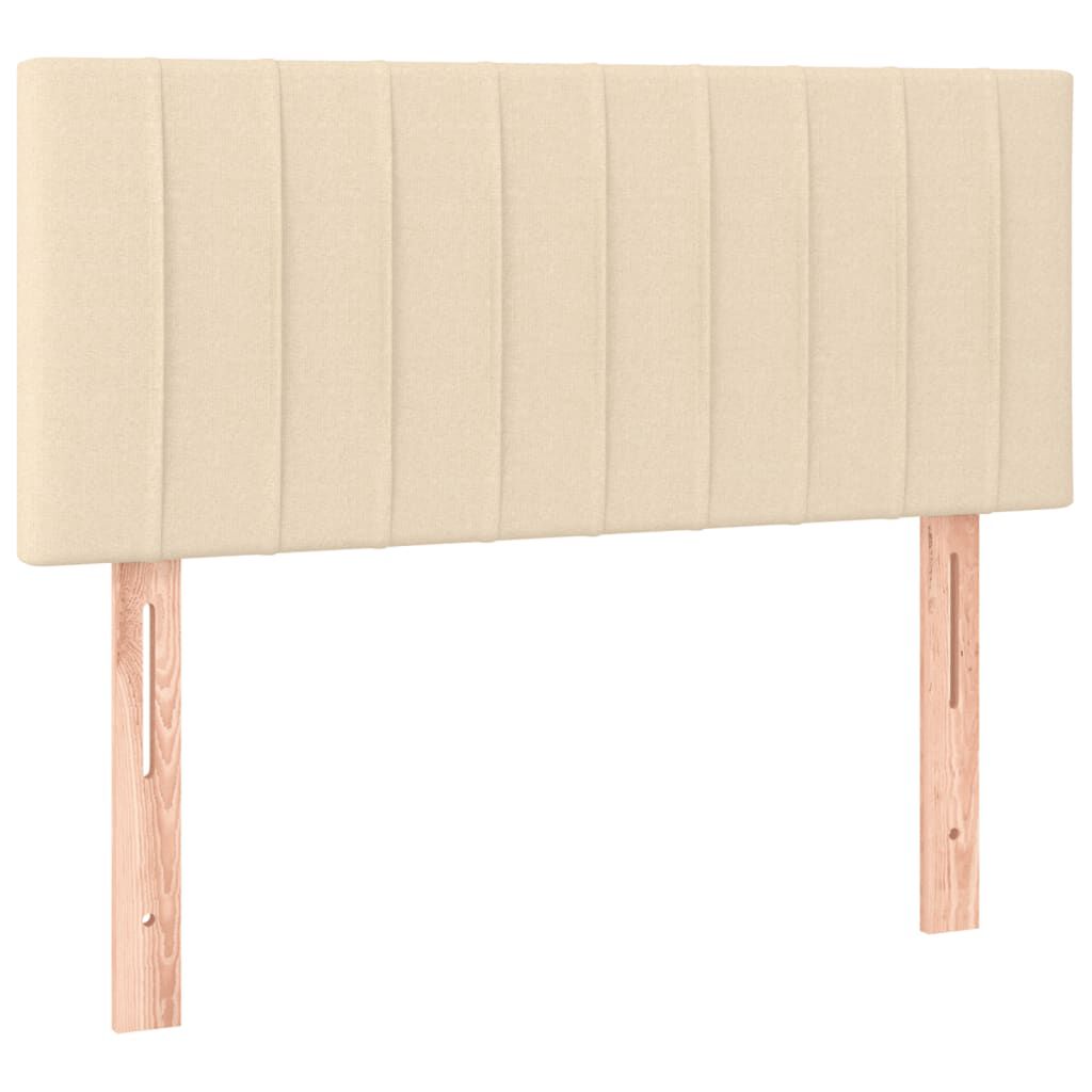 vidaXL Κρεβάτι Boxspring με Στρώμα Κρεμ 120x200 εκ. Υφασμάτινο
