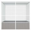 vidaXL Κλουβί Πουλιών Γκρι 213,5x217,5x211,5εκ από Γαλβανισμένο Χάλυβα