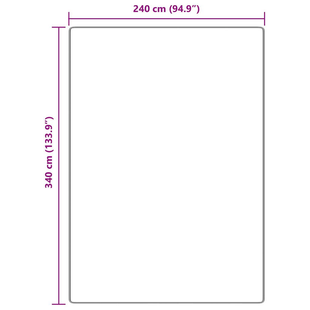 vidaXL Χαλιά Shaggy με Λάτεξ Καφέ 240x340 εκ.
