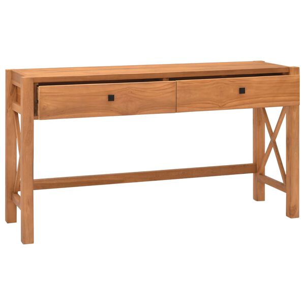 vidaXL Γραφείο με 2 Συρτάρια 140 x 40 x 75 εκ. Ξύλο Teak