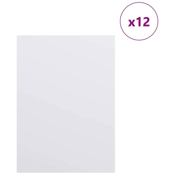 vidaXL Διακοσμητικά Πάνελ 12 pcs Λευκό 15 x 21 x 0.3 εκ
