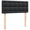 vidaXL Κρεβάτι Boxspring με Στρώμα Μαύρο 120 x 200 εκ. Συνθετικό Δέρμα