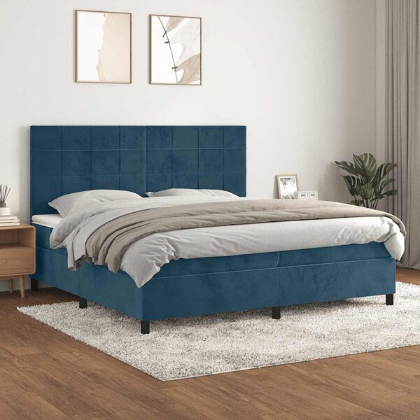 vidaXL &Kappa;&rho;&epsilon;&beta;ά&tau;&iota; Boxspring &mu;&epsilon; &Sigma;&tau;&rho;ώ&mu;&alpha; &Sigma;&kappa;&omicron;ύ&rho;&omicron; &Mu;&pi;&lambda;&epsilon; 200x200 &epsilon;&kappa;. &Beta;&epsilon;&lambda;&omicron;ύ&delta;&iota;&nu;&omicron;
