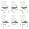 vidaXL Μαξιλάρια Καρέκλας Κήπου 6 τεμ. Taupe 50x50x3 εκ. Oxford Ύφασμα