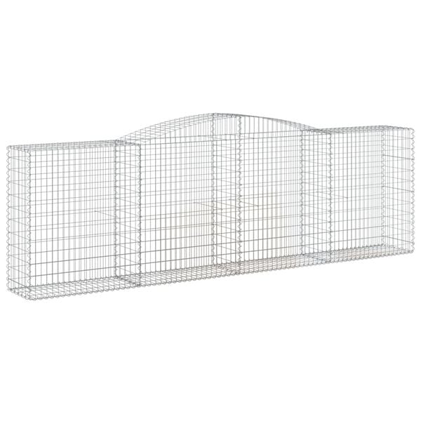 vidaXL Συρματοκιβώτια Τοξωτά 4 τεμ. 400x50x120/140 εκ. Γαλβαν. Ατσάλι