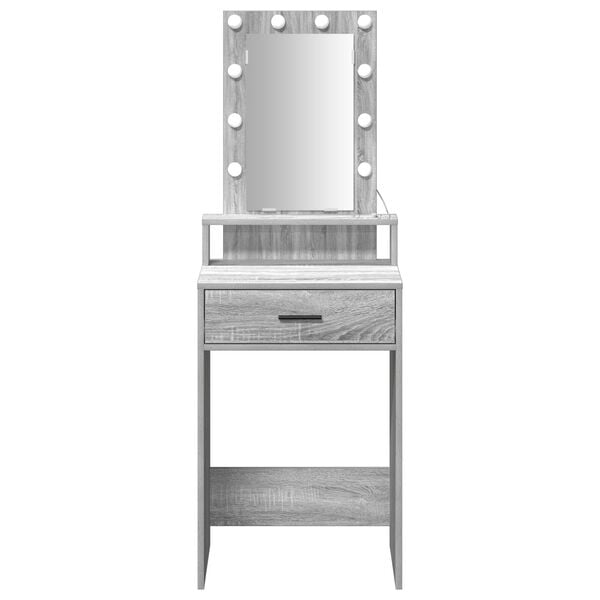 vidaXL Τραπέζι περιποίησης Γκρι 50 x 41 x 140 εκ. Επεξεργασμένο ξύλο