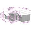 vidaXL Σετ Καναπέ Κήπου με αποθήκευση 9 pcs Μπεζ Πολυ ράταν
